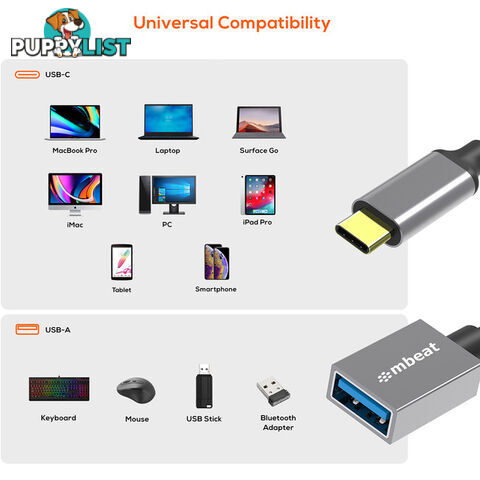 LC7992 USB-C TO USB3.0 LEAD - 15CM OTG TOUGHLINK