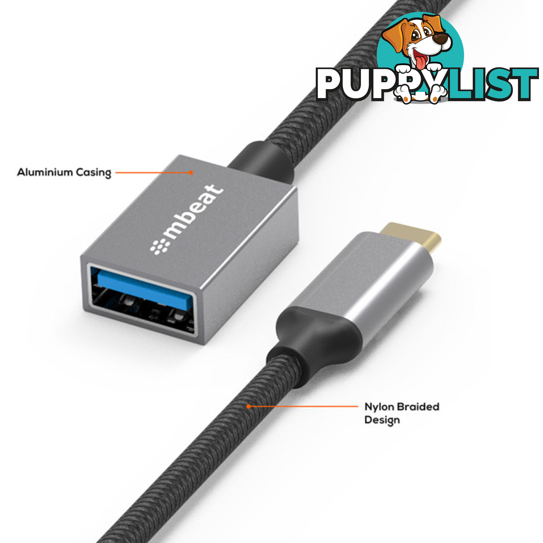 LC7992 USB-C TO USB3.0 LEAD - 15CM OTG TOUGHLINK