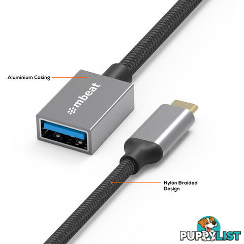 LC7992 USB-C TO USB3.0 LEAD - 15CM OTG TOUGHLINK