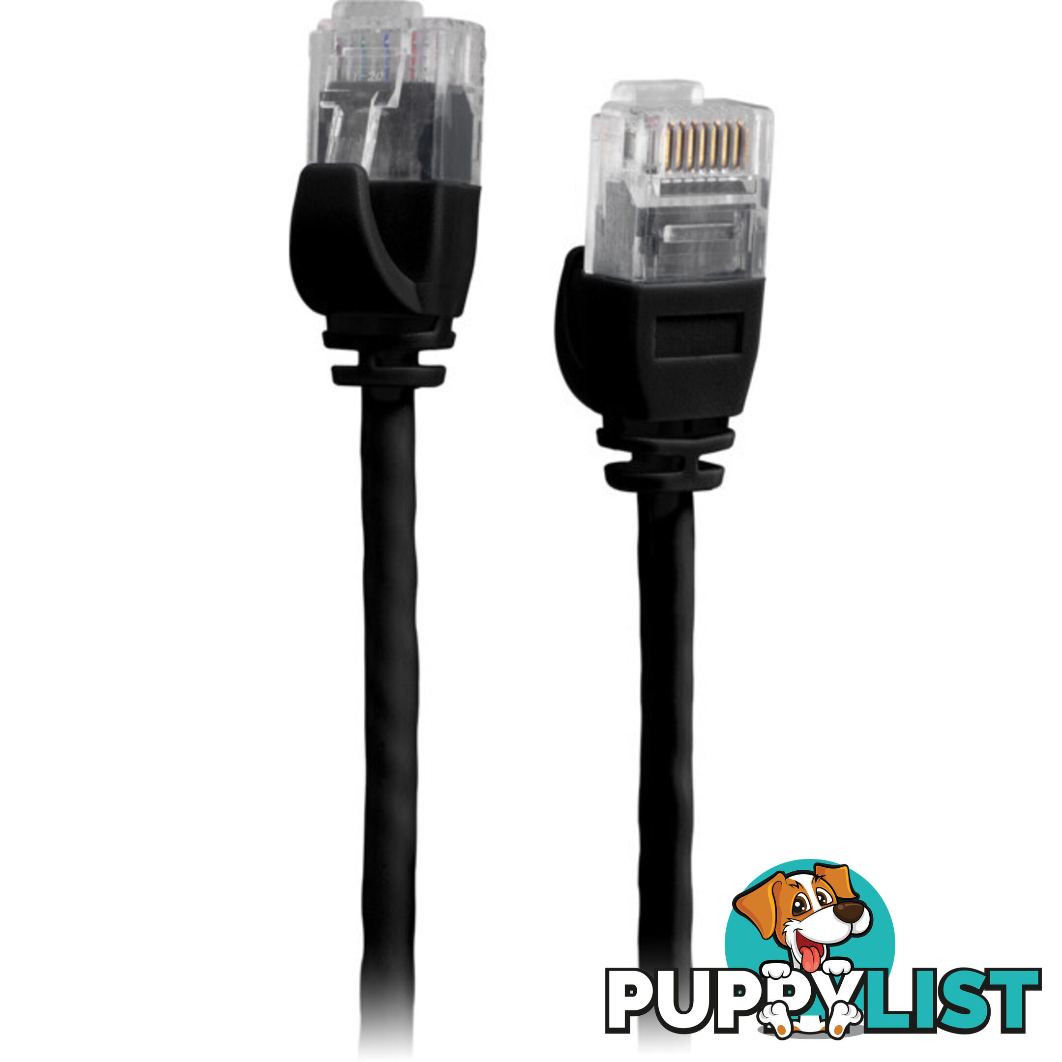 LC6SL0200BK 2M SLIM CAT6 PATCH LEAD BLACK ULTRA THIN