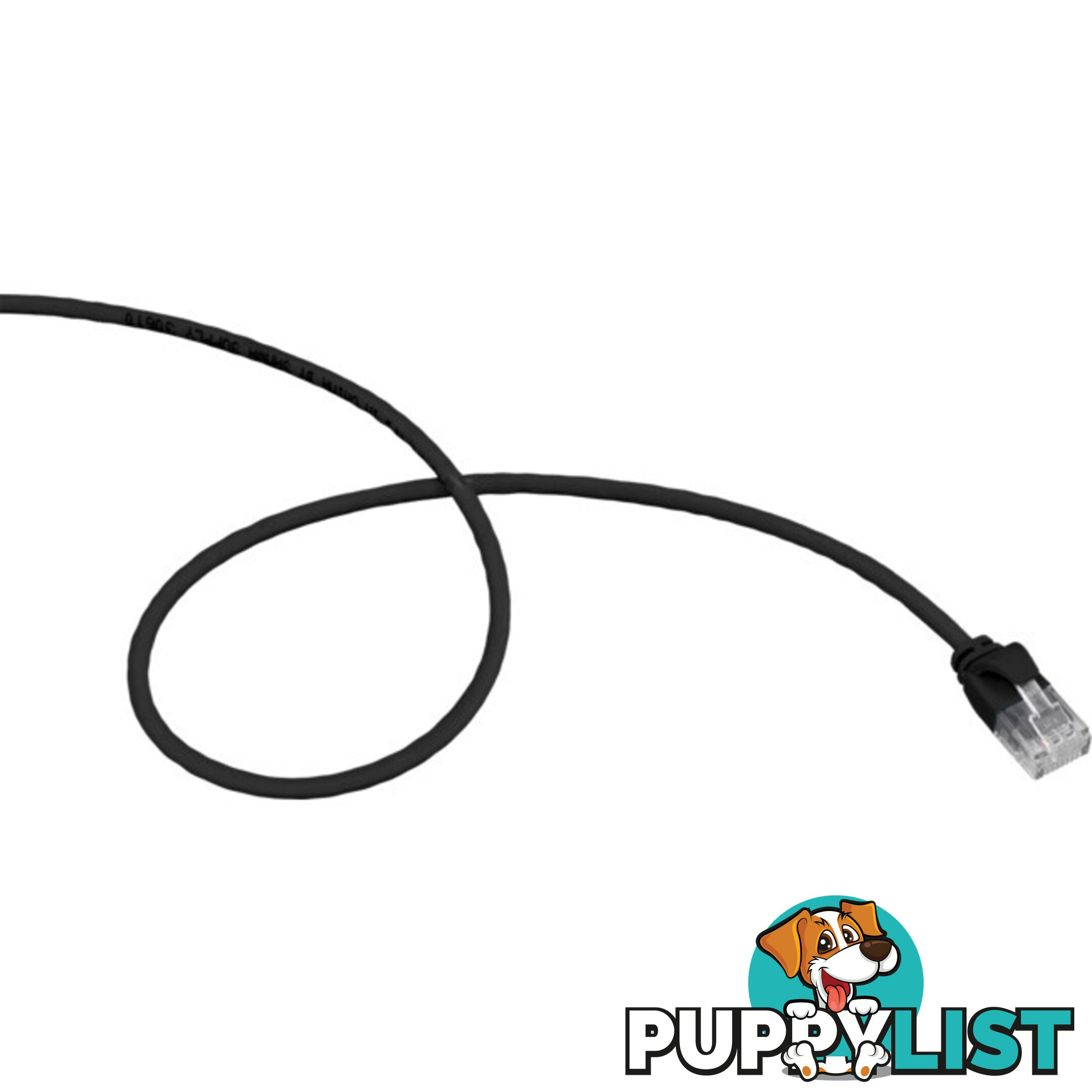 LC6SL0200BK 2M SLIM CAT6 PATCH LEAD BLACK ULTRA THIN