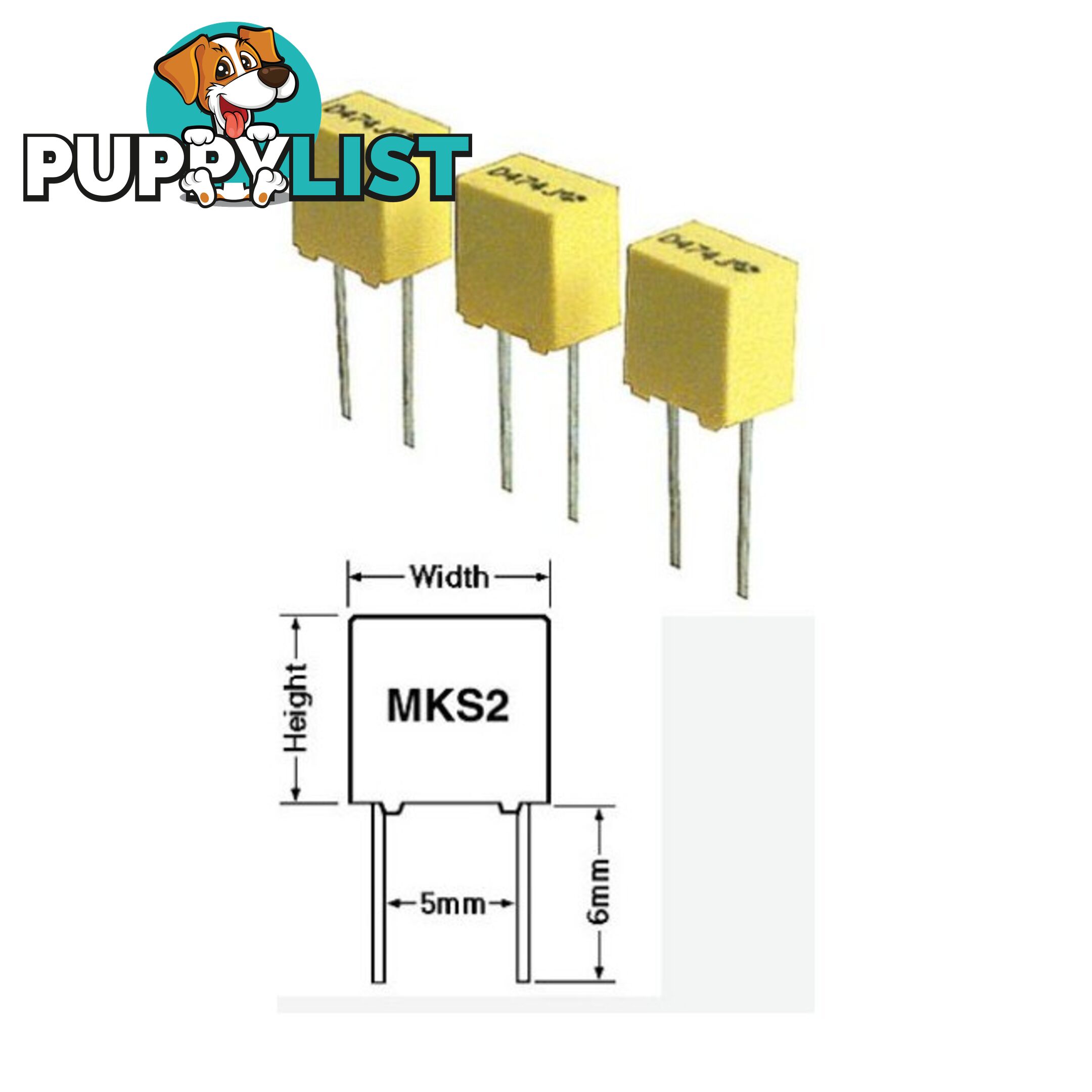 MKS2.1-63 .1 63V POLYESTER CAPACITOR MKS2