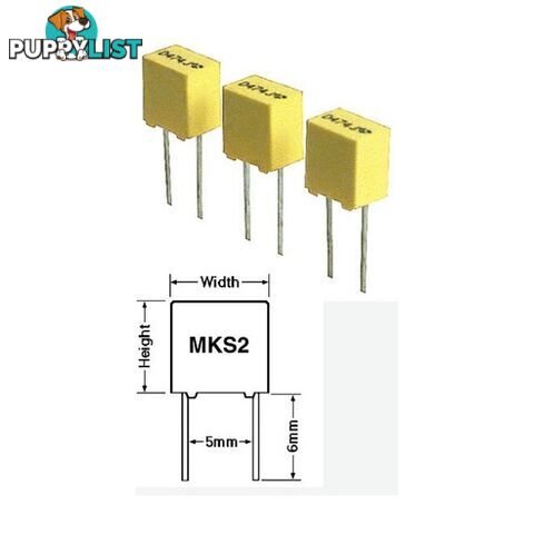 MKS2.1-63 .1 63V POLYESTER CAPACITOR MKS2