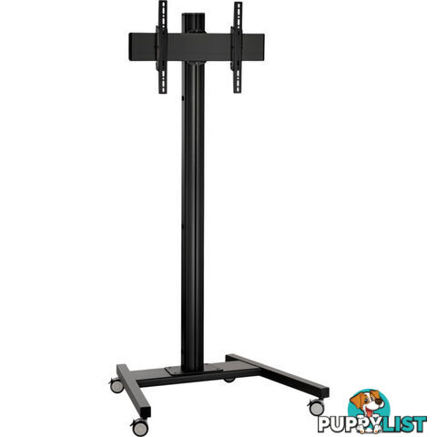 T1844B 1.8M SINGLE POLE TV TROLLEY 400X400 UP TO 65" TV - BLACK