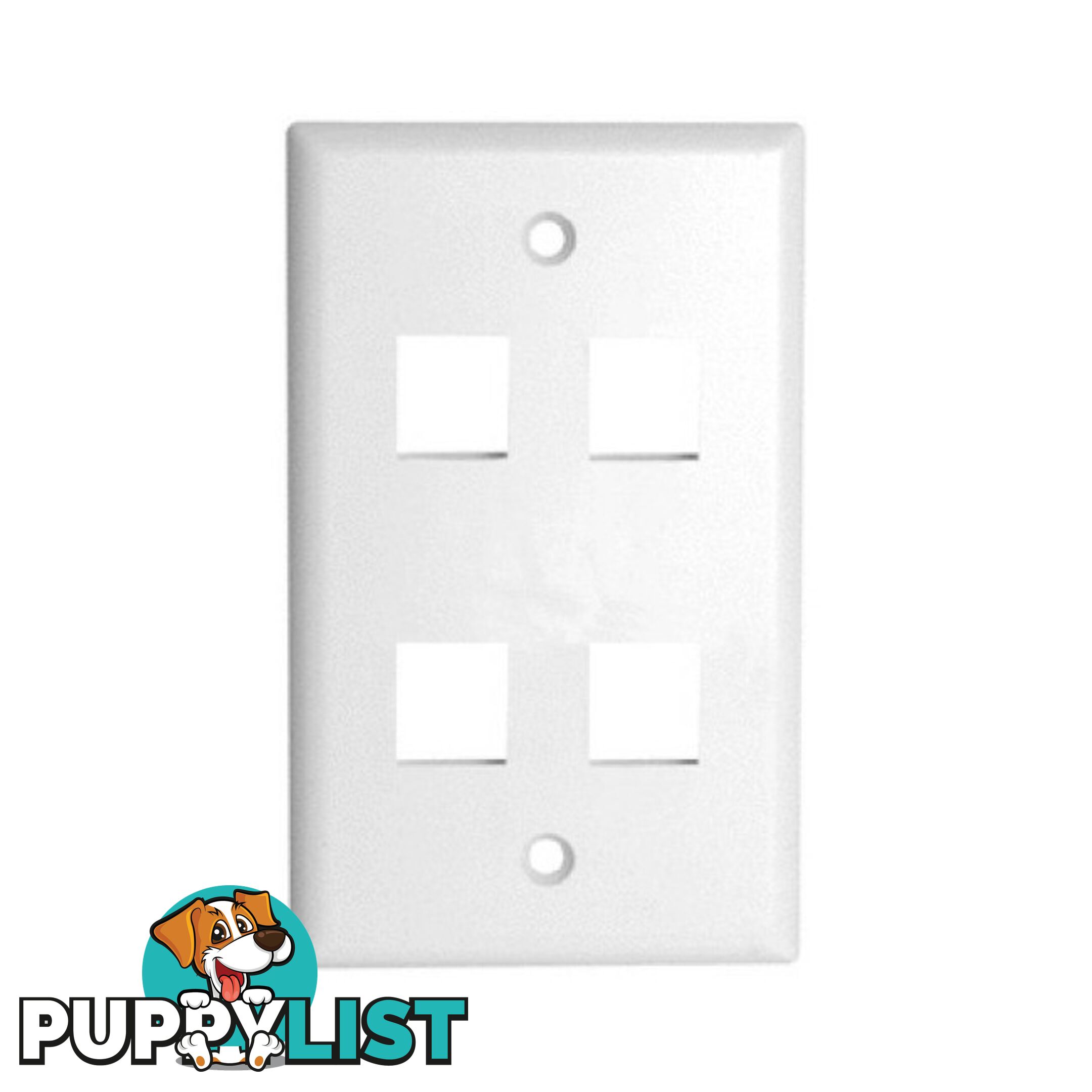 PK4575 4 GANG KEYSTONE WALL PLATE FLUSH TYPE