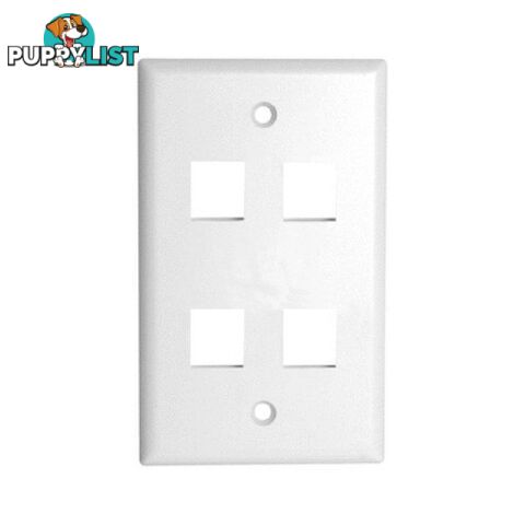 PK4575 4 GANG KEYSTONE WALL PLATE FLUSH TYPE