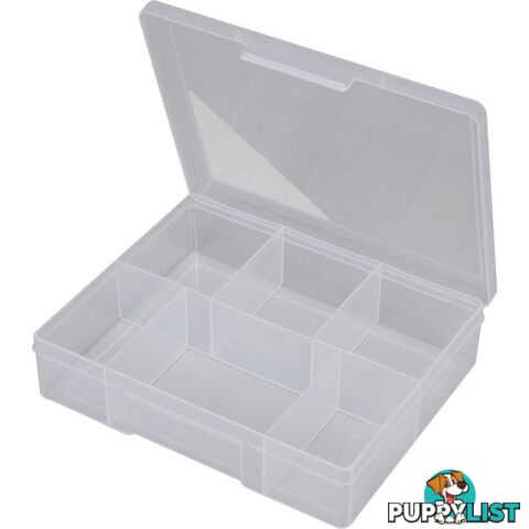 1H038 6 COMPARTMENT STORAGE BOX MEDIUM PLASTIC CASE