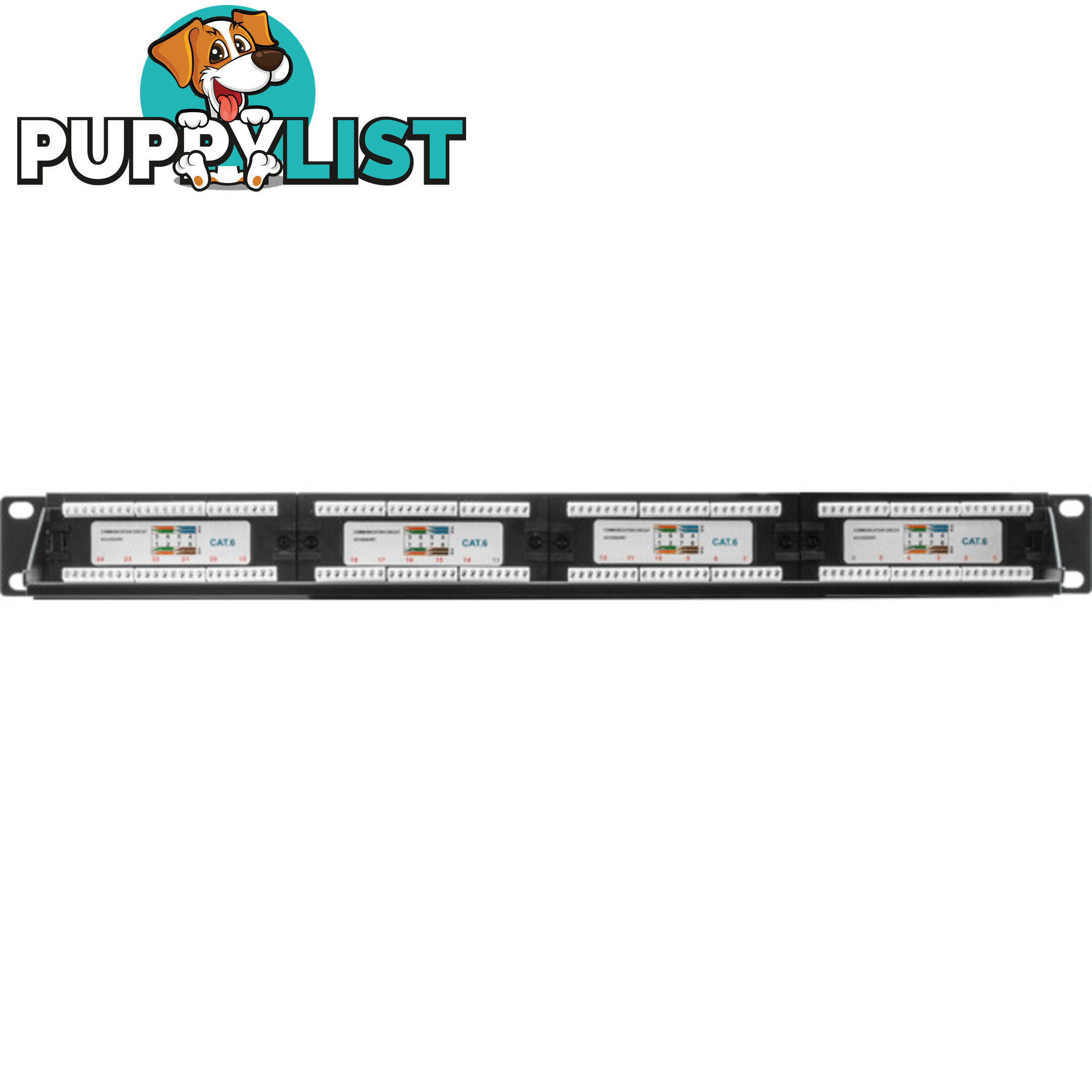 PPC624 24 PORT CAT6 PATCH PANEL TE TECH