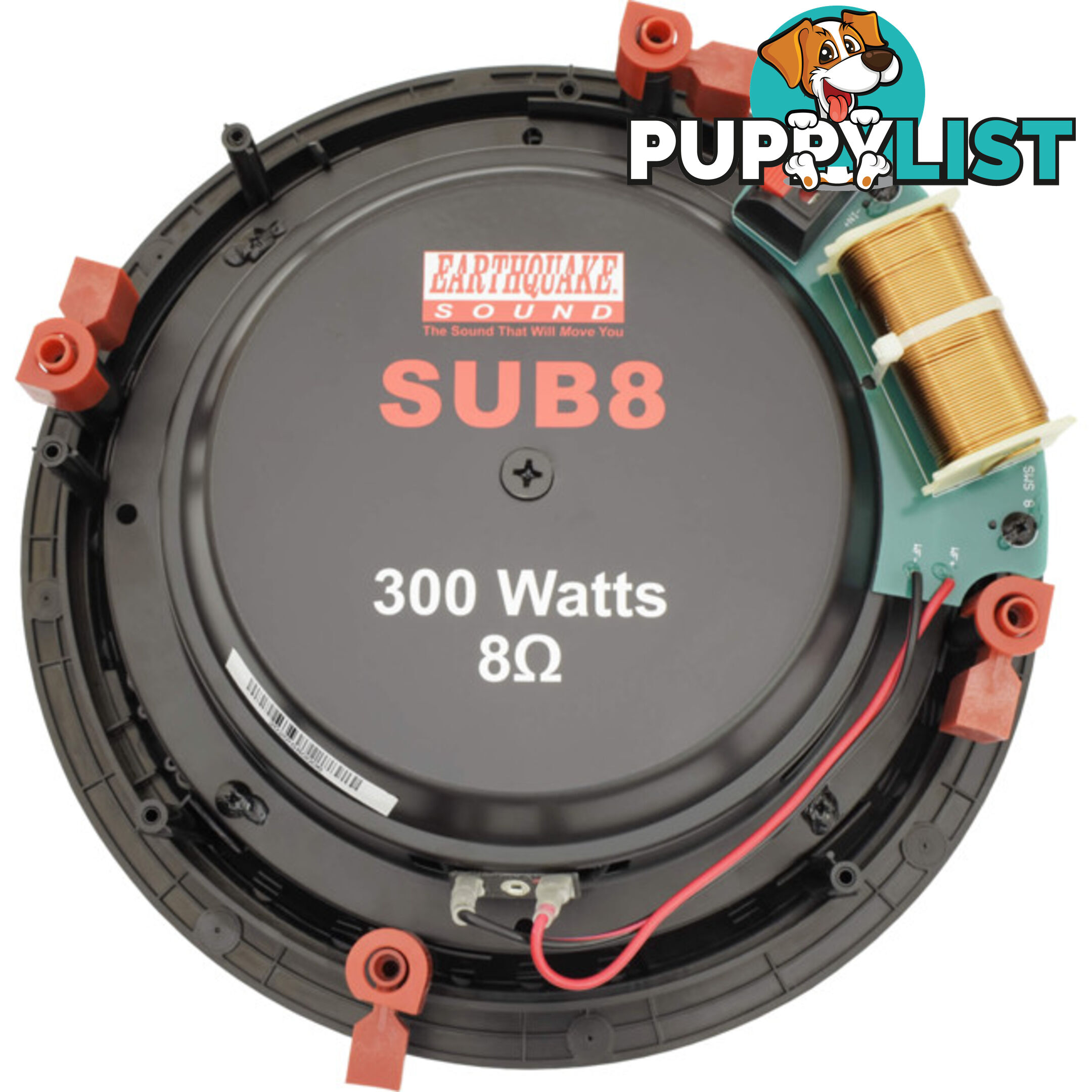 SUB8 8" IN WALL 300W SUBWOOFER 2X4 STUD MOUNTING EDGELESS