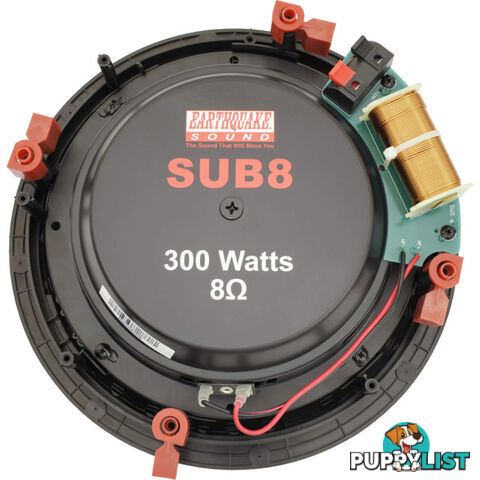 SUB8 8" IN WALL 300W SUBWOOFER 2X4 STUD MOUNTING EDGELESS