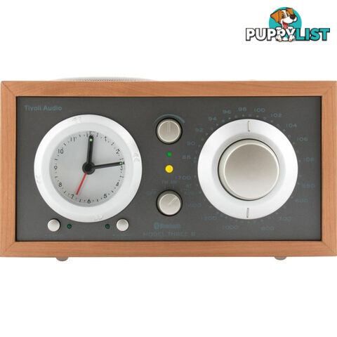 M3USBTTPE MODEL THREE BT - CHERRY/ TAUPE BLUETOOTH AM/FM CLOCK RADIO