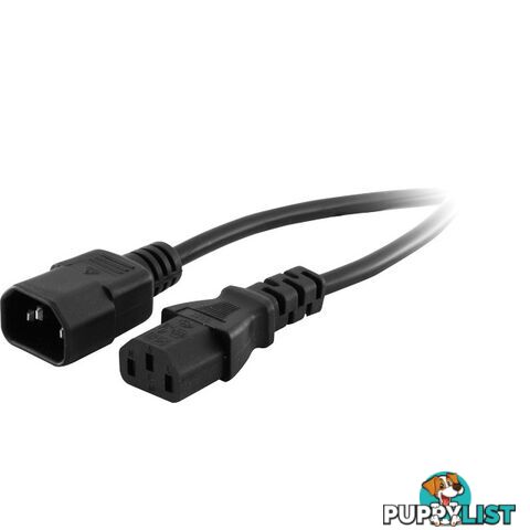 K10-2MT 2M BLACK IEC EXTENSION LEAD COMPUTER MONITOR LEAD