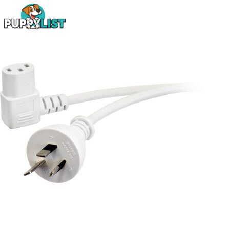 K9-RA2MTW 2M RIGHT ANGLE IEC POWER LEAD RIGHT ANGLE IEC END - WHITE