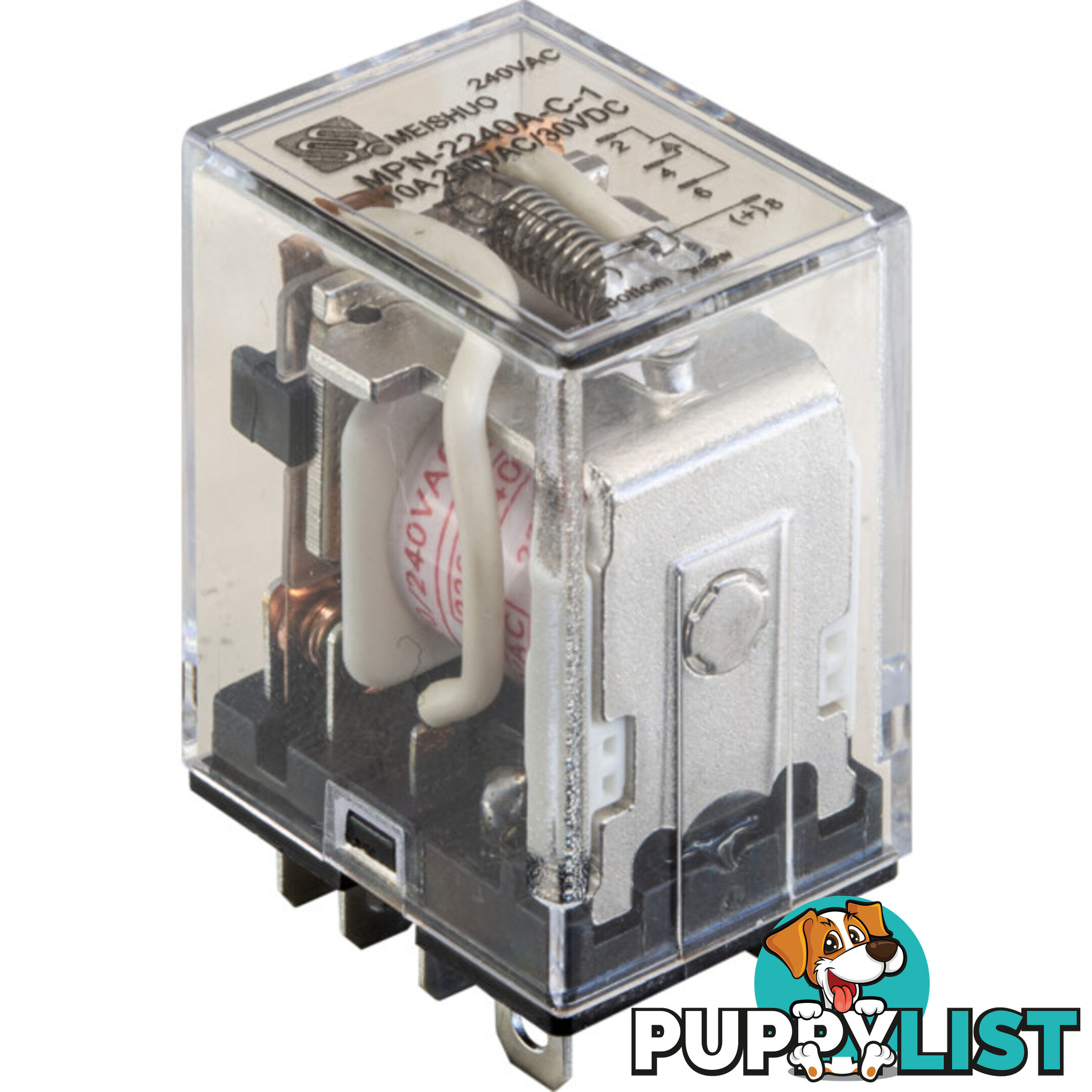 RET208A 240V AC 10A DOUBLE POLE RELAY 10A 250V AC / 30V DC