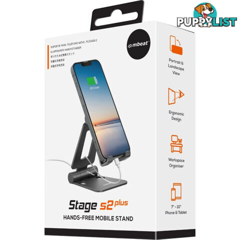 STDS2PGRY FOLDABLE MOBILE PHONE STAND STAGE S2 PLUS