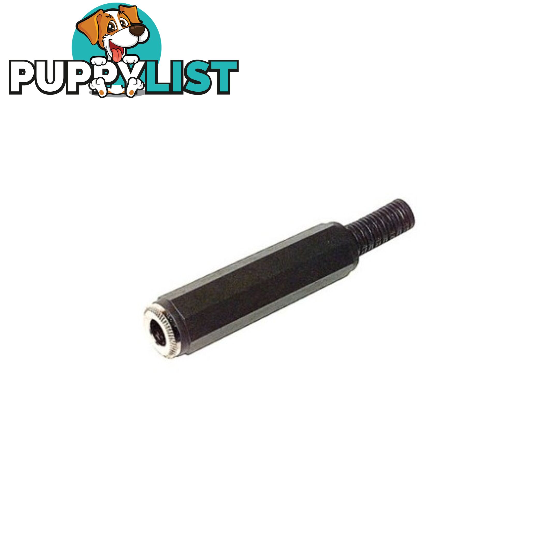 PD2001 6.3MM MONO PHONO SOCKET BLACK PLASTIC