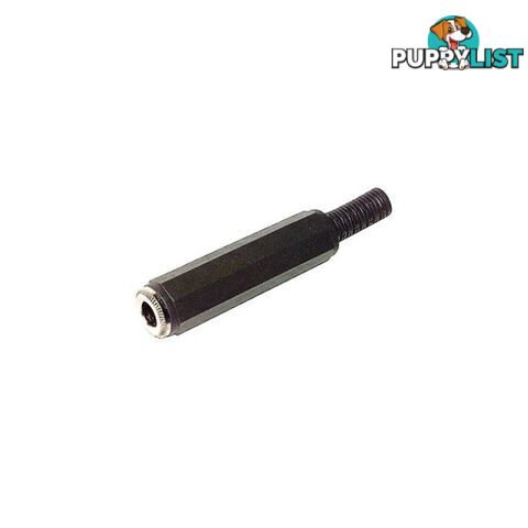 PD2001 6.3MM MONO PHONO SOCKET BLACK PLASTIC