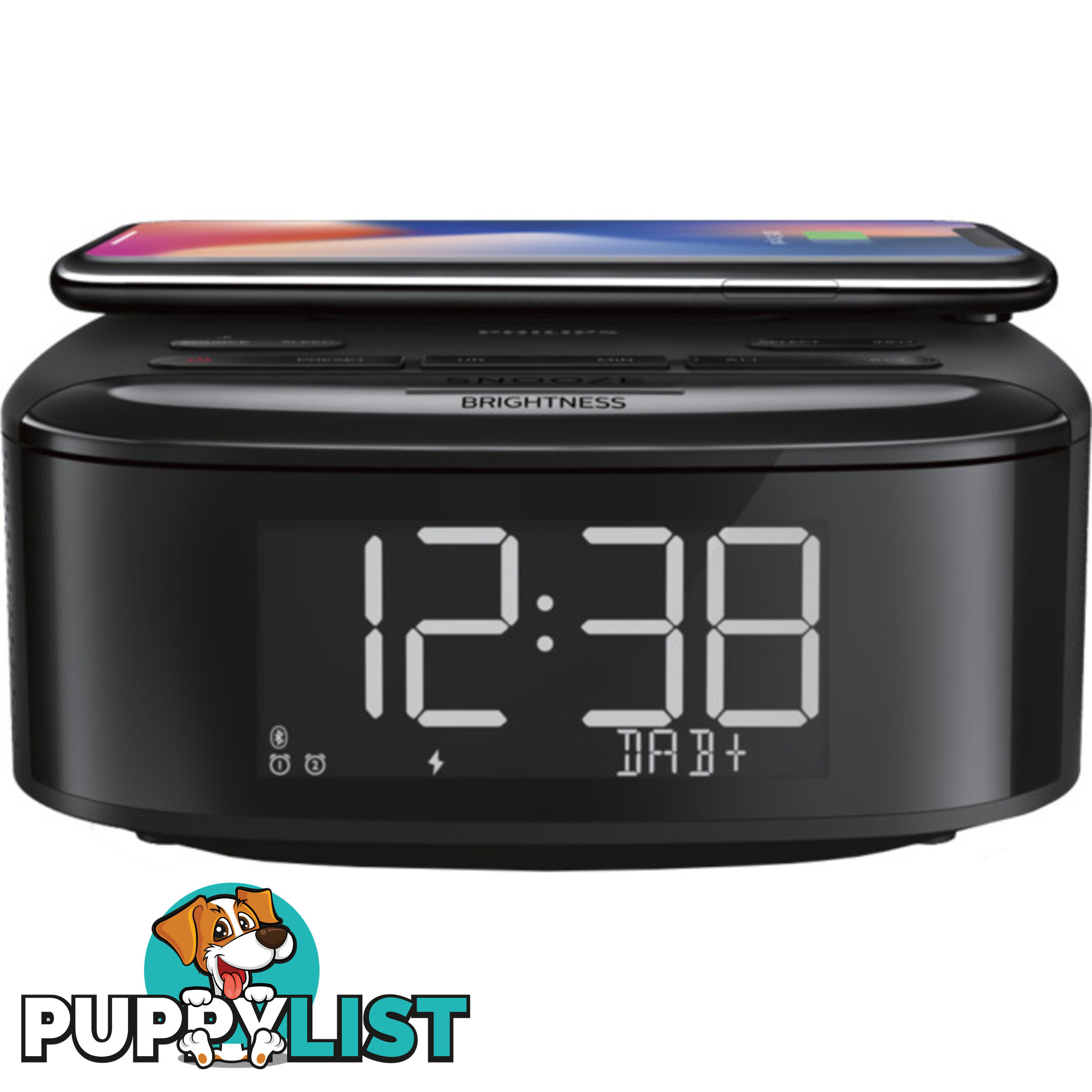 TAR7705 BLUETOOTH DAB CLOCK RADIO QI CHARGER