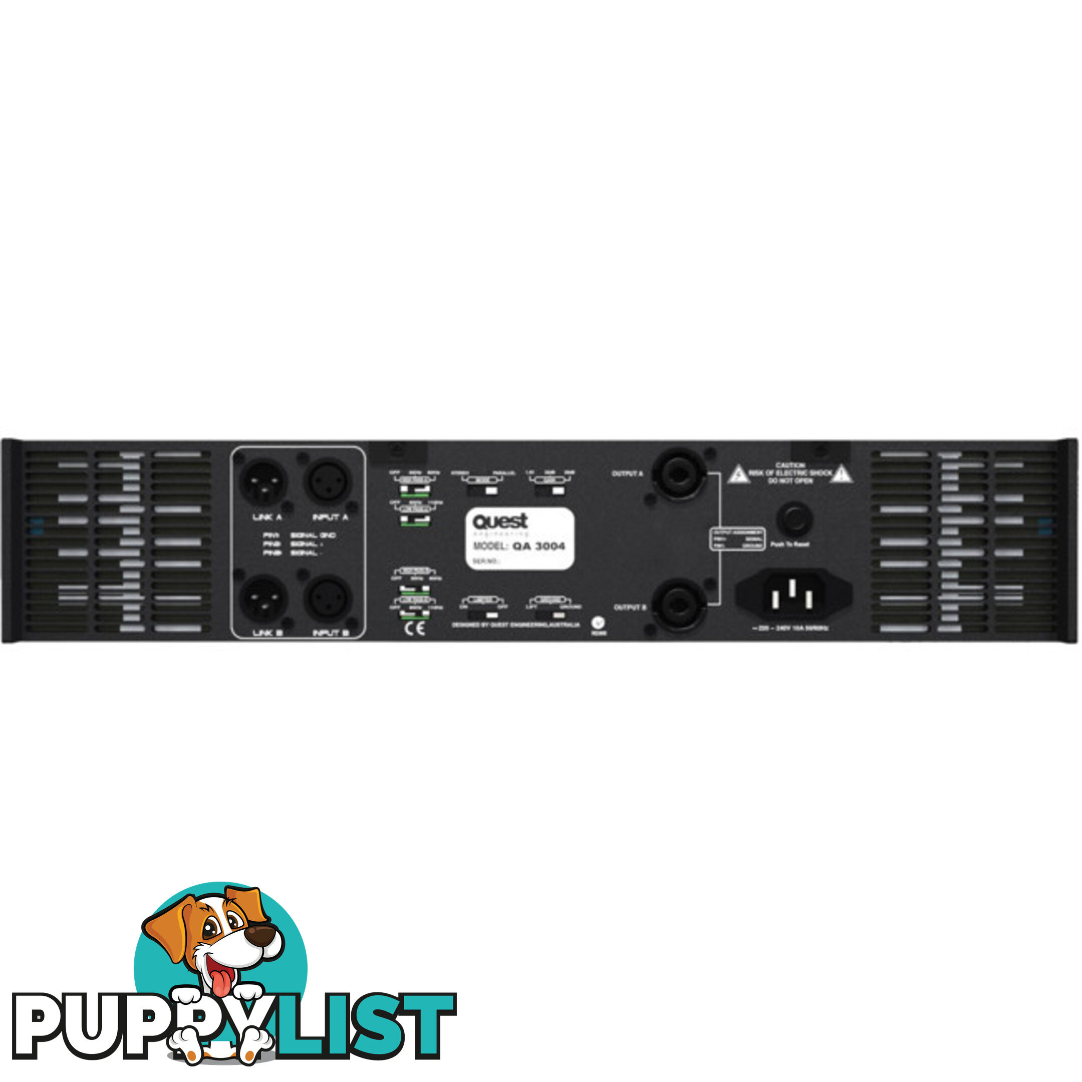 QA4004 1700 WATT PER CHANNEL STEREO POWER AMP QUEST