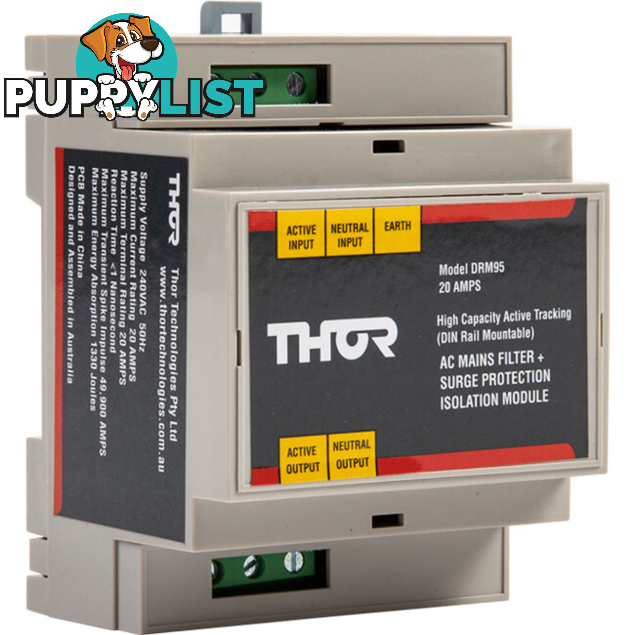 DRM95-20A HARD WIRED DIN RAIL MOUNT- 20A THOR ACTIVE FILTER