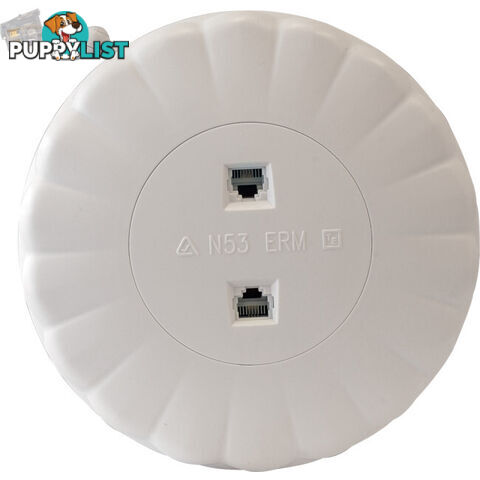 ERM4015B/WHT 15M RJ12 MODULAR EXTENSION REEL - 2X RJ12 SOCKET TEL5060