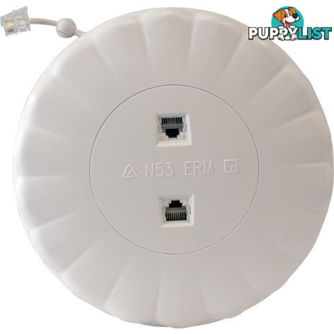 ERM4015B/WHT 15M RJ12 MODULAR EXTENSION REEL - 2X RJ12 SOCKET TEL5060