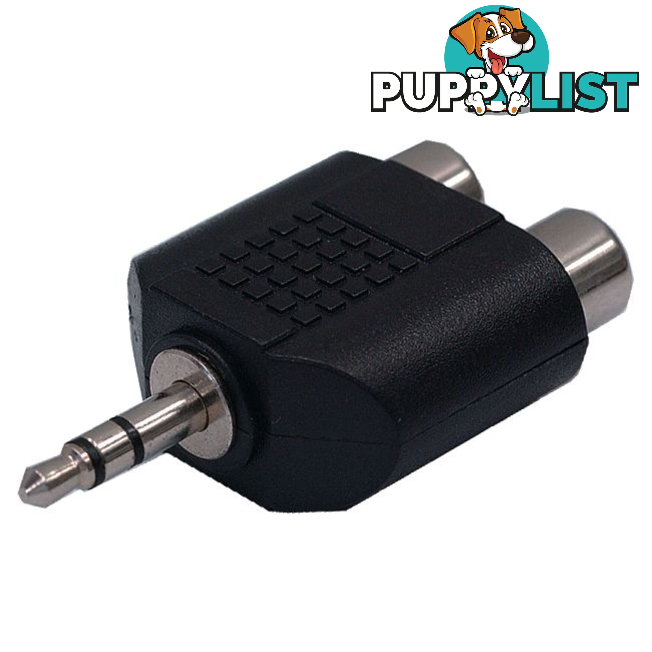 PA1061 3.5MM STEREO PLUG TO 2X RCA SOCKETS ADAPTOR