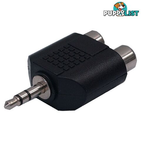 PA1061 3.5MM STEREO PLUG TO 2X RCA SOCKETS ADAPTOR