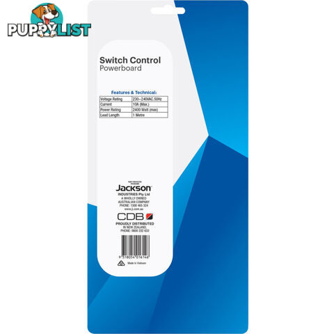 PT1614 4 OUTLET SWITCHED POWERBOARD WHITE