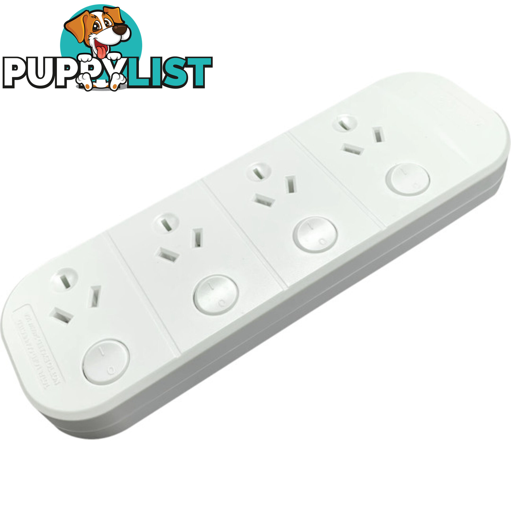 PT1614 4 OUTLET SWITCHED POWERBOARD WHITE