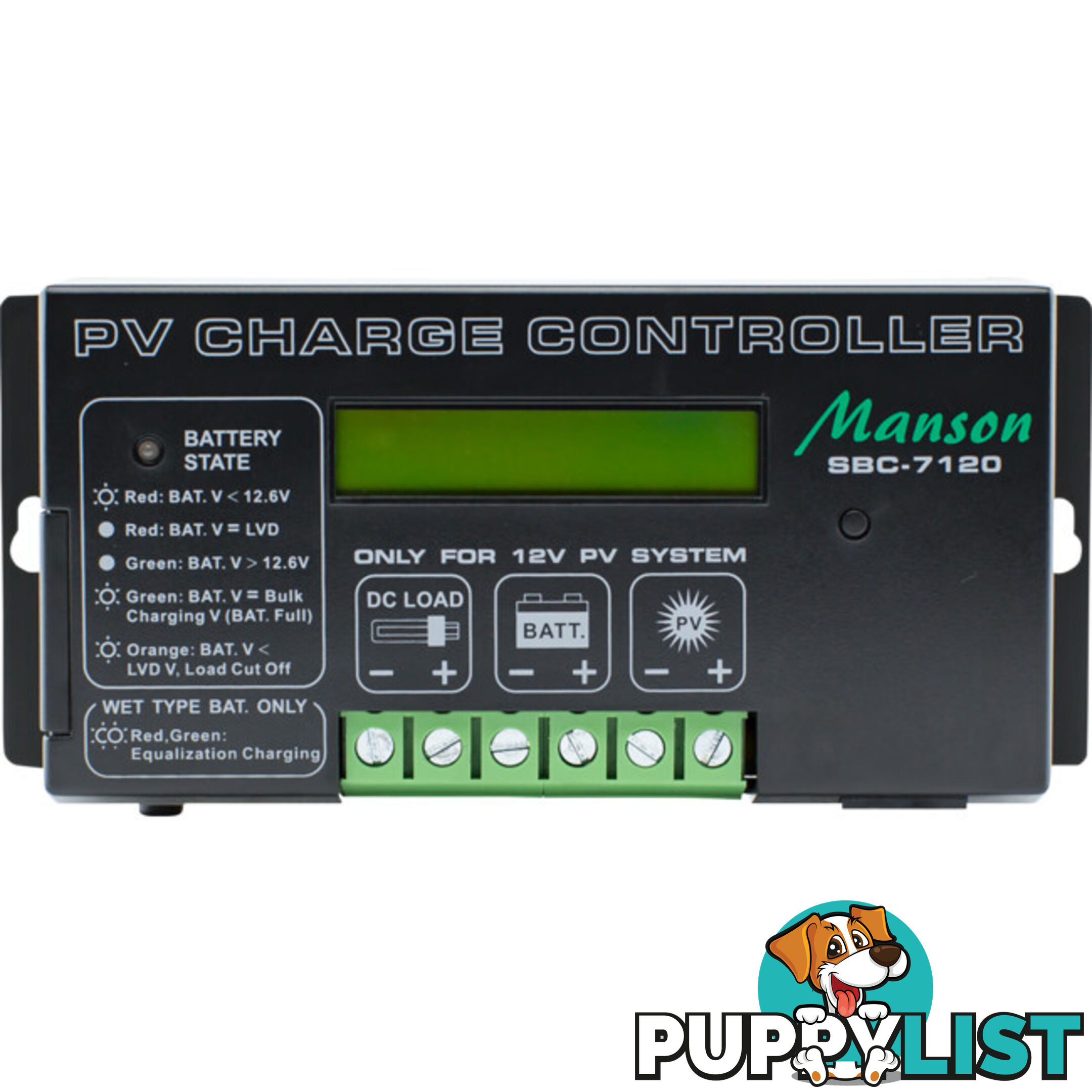 SBC7220 24V 20A PWM PV CHARGE CONTROLLER PROGRAMMABLE WITH 10 NIGHT LIGHT MODES