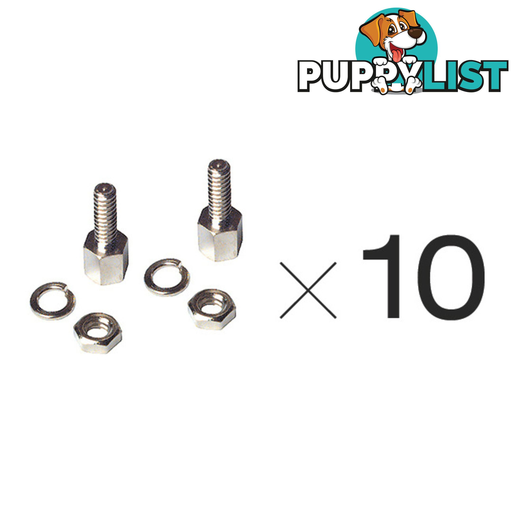 PJ6002 MEDIUM BUSHING 10 PAIRS NUTS M3