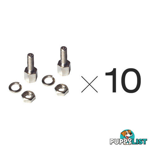 PJ6002 MEDIUM BUSHING 10 PAIRS NUTS M3