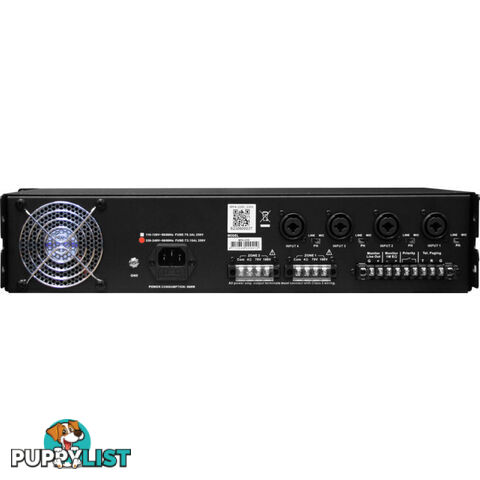 MPA2250 2 ZONE CLASS D AMPLIFIER WITH MP3 USB BT 250W*2 4 LINE/MIC IN