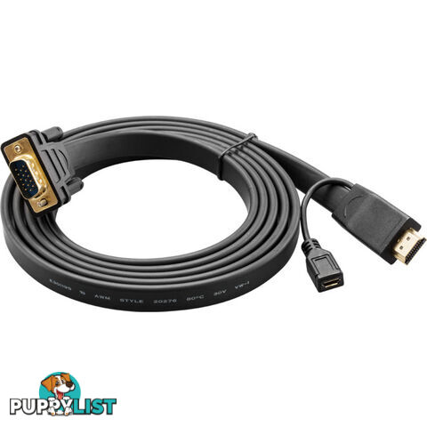 HV2M ACTIVE HDMI TO VGA CABLE - 2M CONVERTER 8WARE