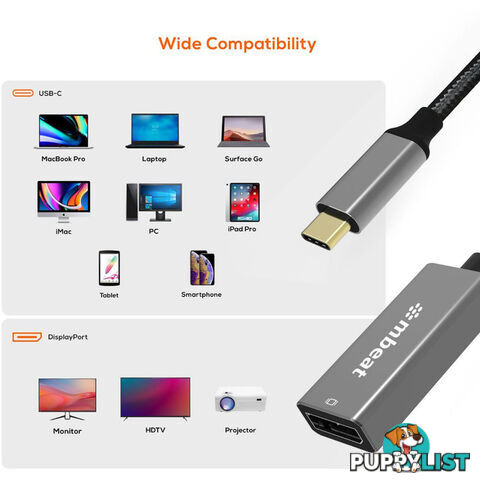 LC7984 USB-C TO DISPLAY PORT ADAPTER 4K TOUGHLINK