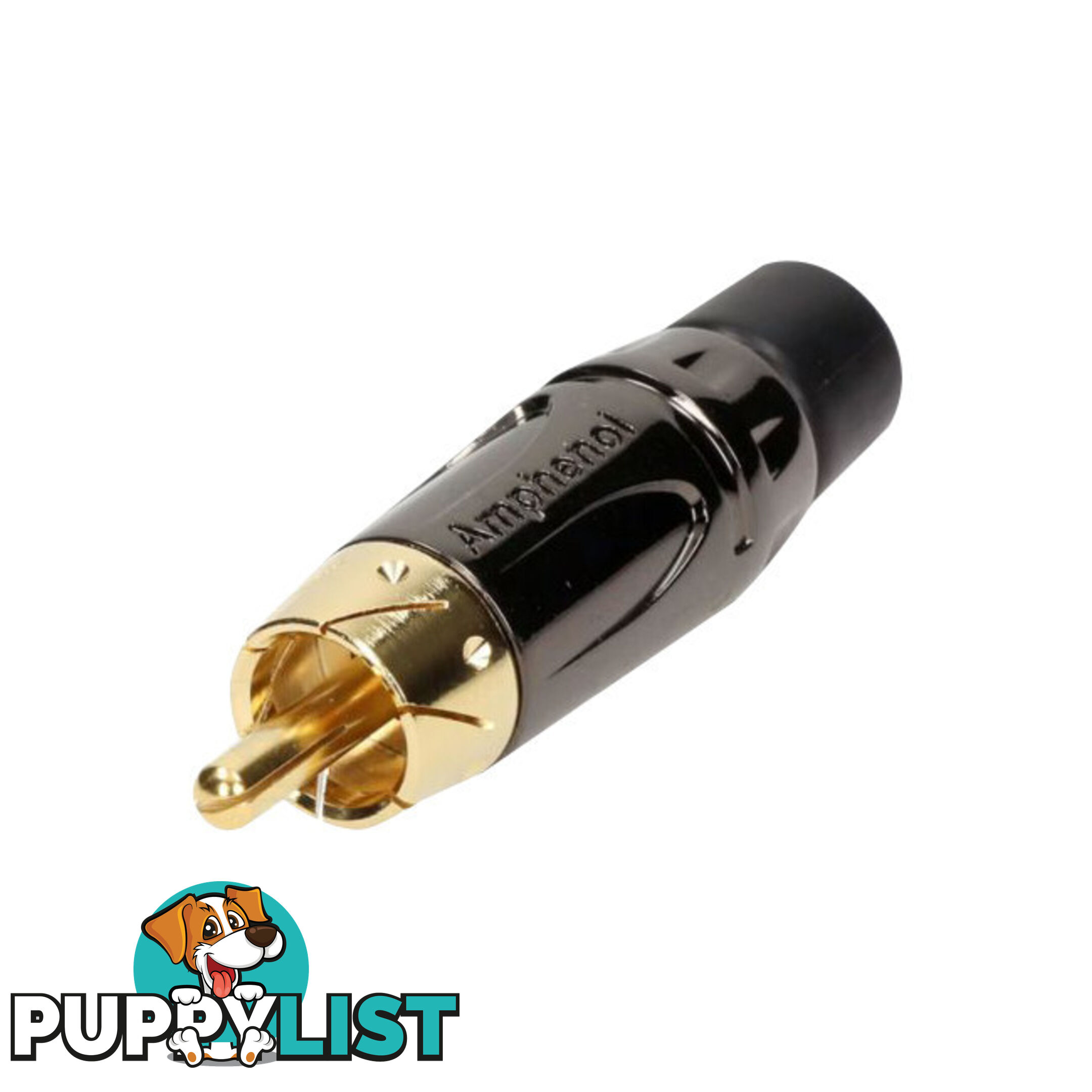 PD2975 RCA PLUG SHORT BLACK SHELL WITH GOLD CONTACTS ACPL-CBK