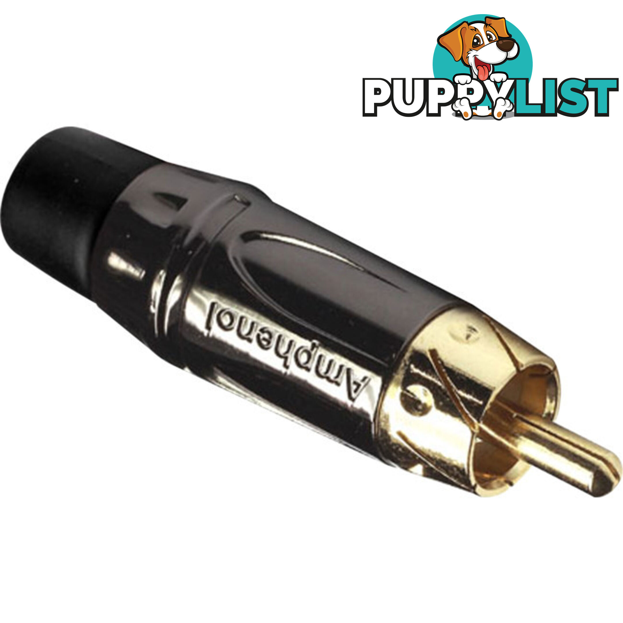 PD2975 RCA PLUG SHORT BLACK SHELL WITH GOLD CONTACTS ACPL-CBK