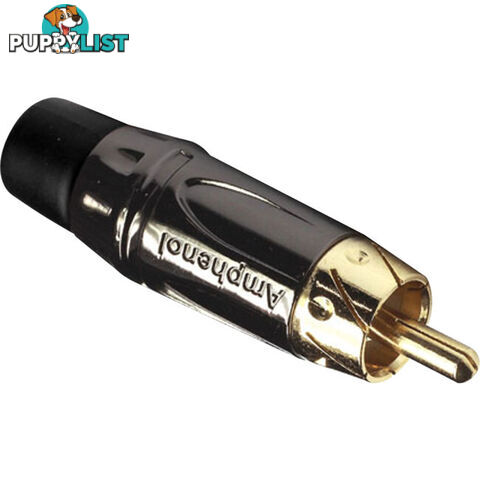 PD2975 RCA PLUG SHORT BLACK SHELL WITH GOLD CONTACTS ACPL-CBK