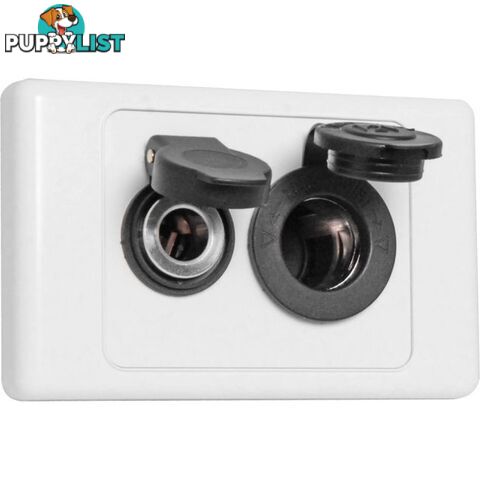 L1041 CARAVAN 12V WALL PLATE MERIT AND ACCESSORY SOCKETS