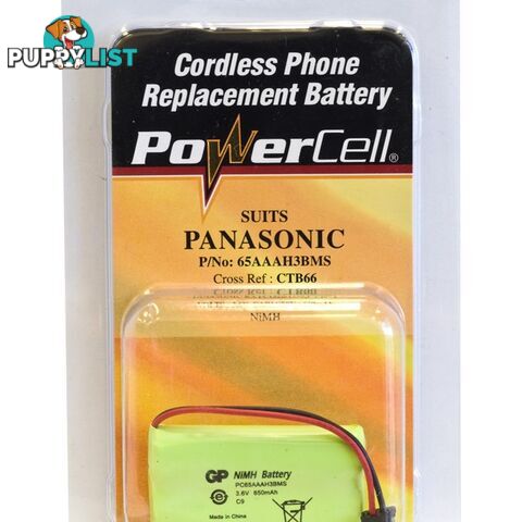 CTB66 3.6V NIMH 650MAH PHONE BATTERY SUITS PANASONIC CORDLESS PHONE