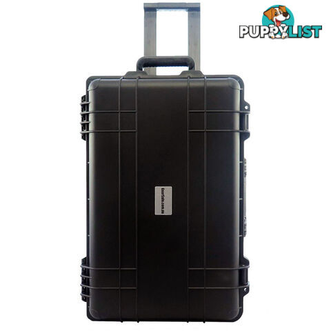 GS028 625X 420X 340 PROTECTIVE BLACK TROLLY CASE WITH FOAM GEARSAFE