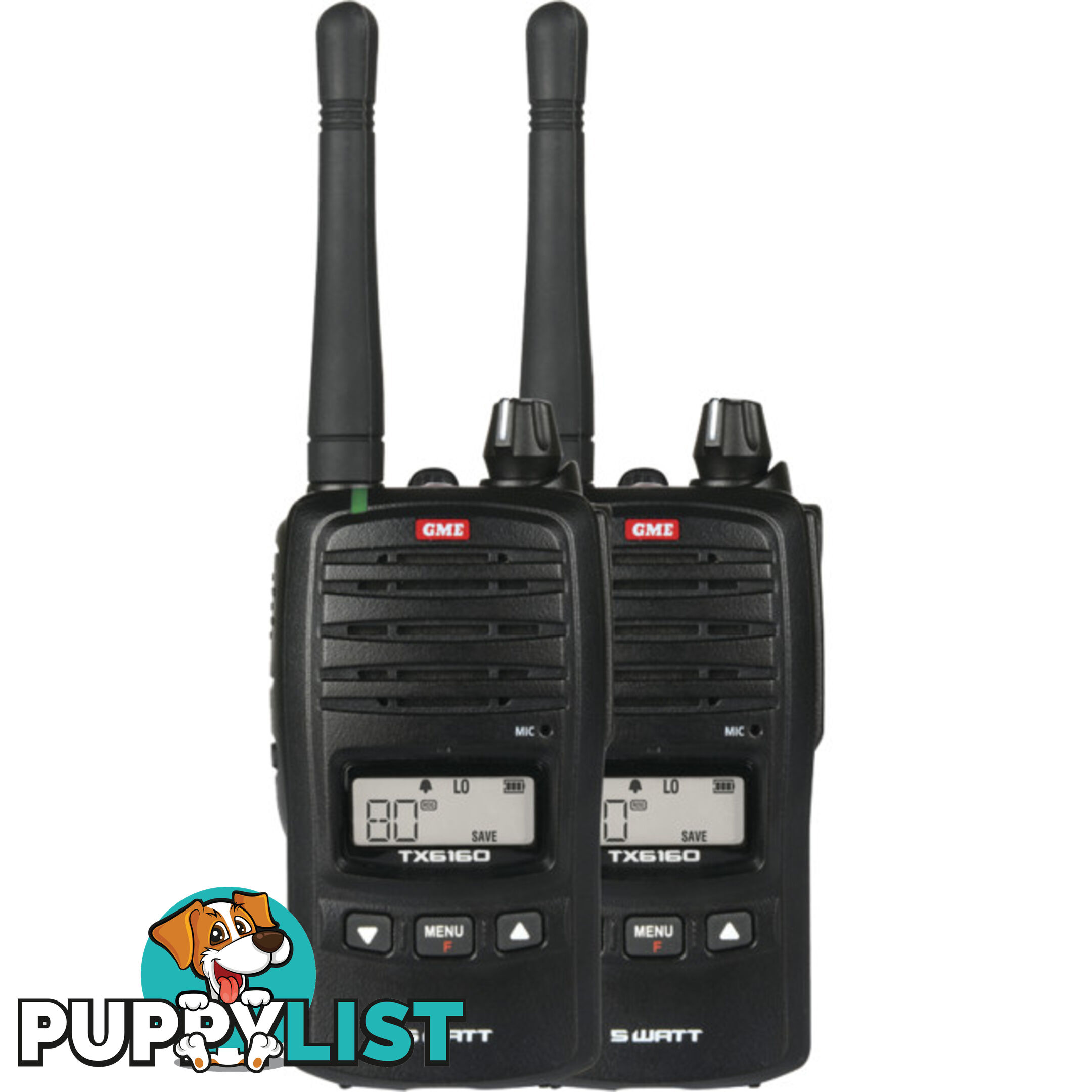 TX6160TP 5W 80CH UHF HANDHELD RADIO TWIN PACK - GME