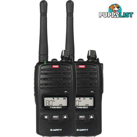 TX6160TP 5W 80CH UHF HANDHELD RADIO TWIN PACK - GME