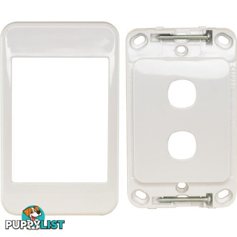 PK4592 2 GANG WALL PLATE WHITE CLIPSAL 2000 SERIES