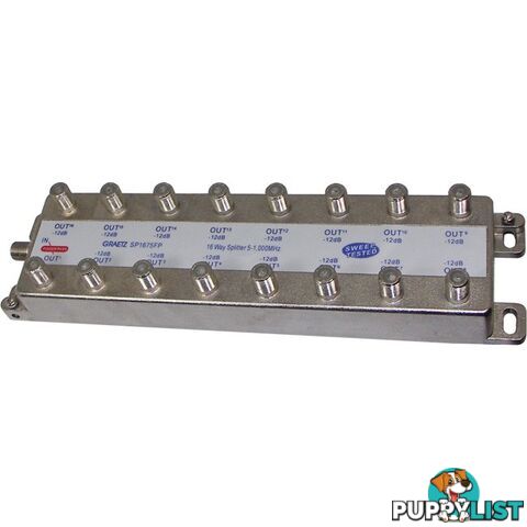 SP1675FP 16 WAY F SPLITTER FREE TO AIR 1 X DC POWER PASS