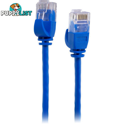 LC6SL0025BL 0.25M SLIM CAT6 PATCH LEAD BLUE ULTRA THIN