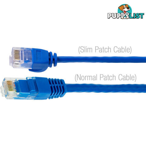 LC6SL0025BL 0.25M SLIM CAT6 PATCH LEAD BLUE ULTRA THIN