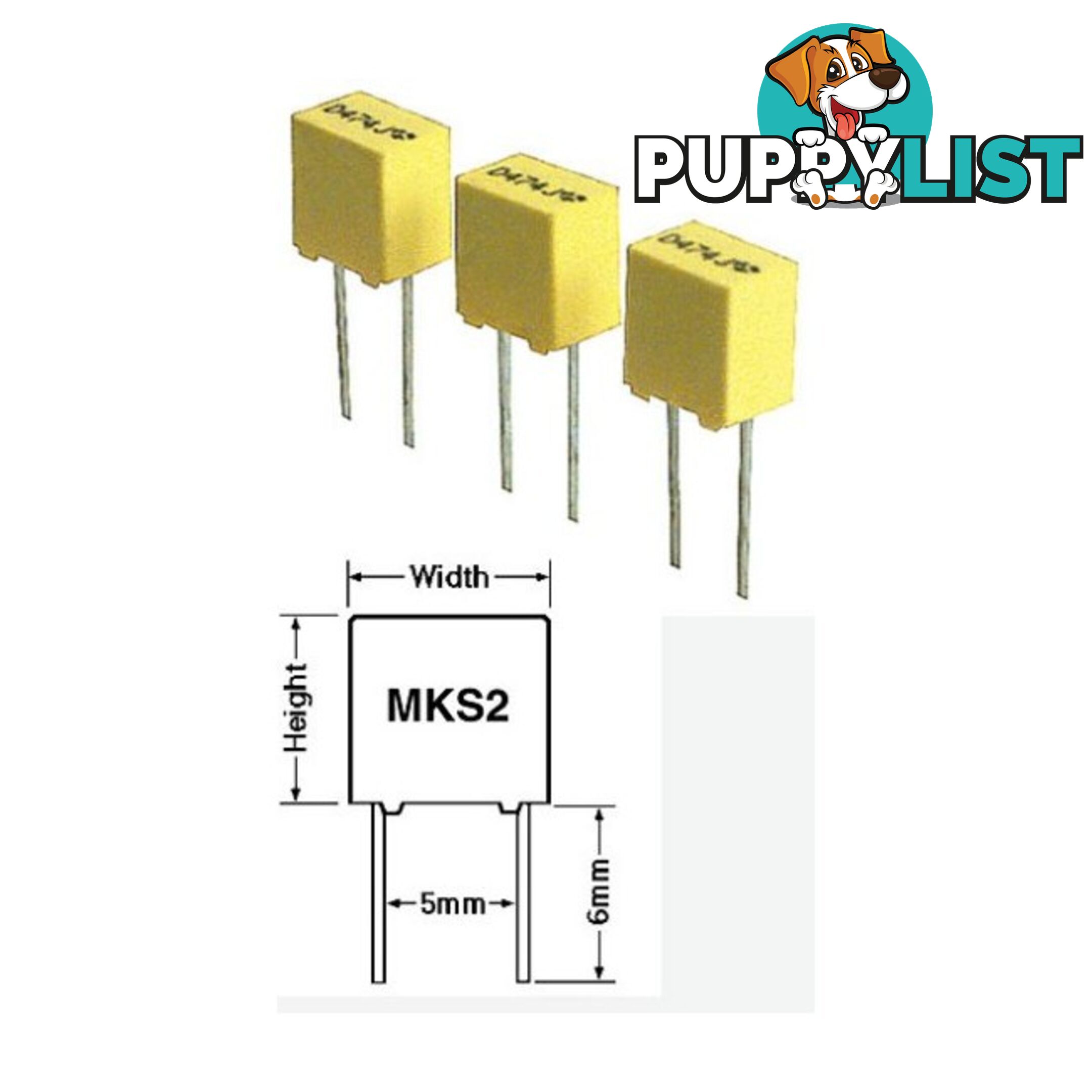 MKS2.015-63 .015 63V POLYESTER CAPACITOR MKS2