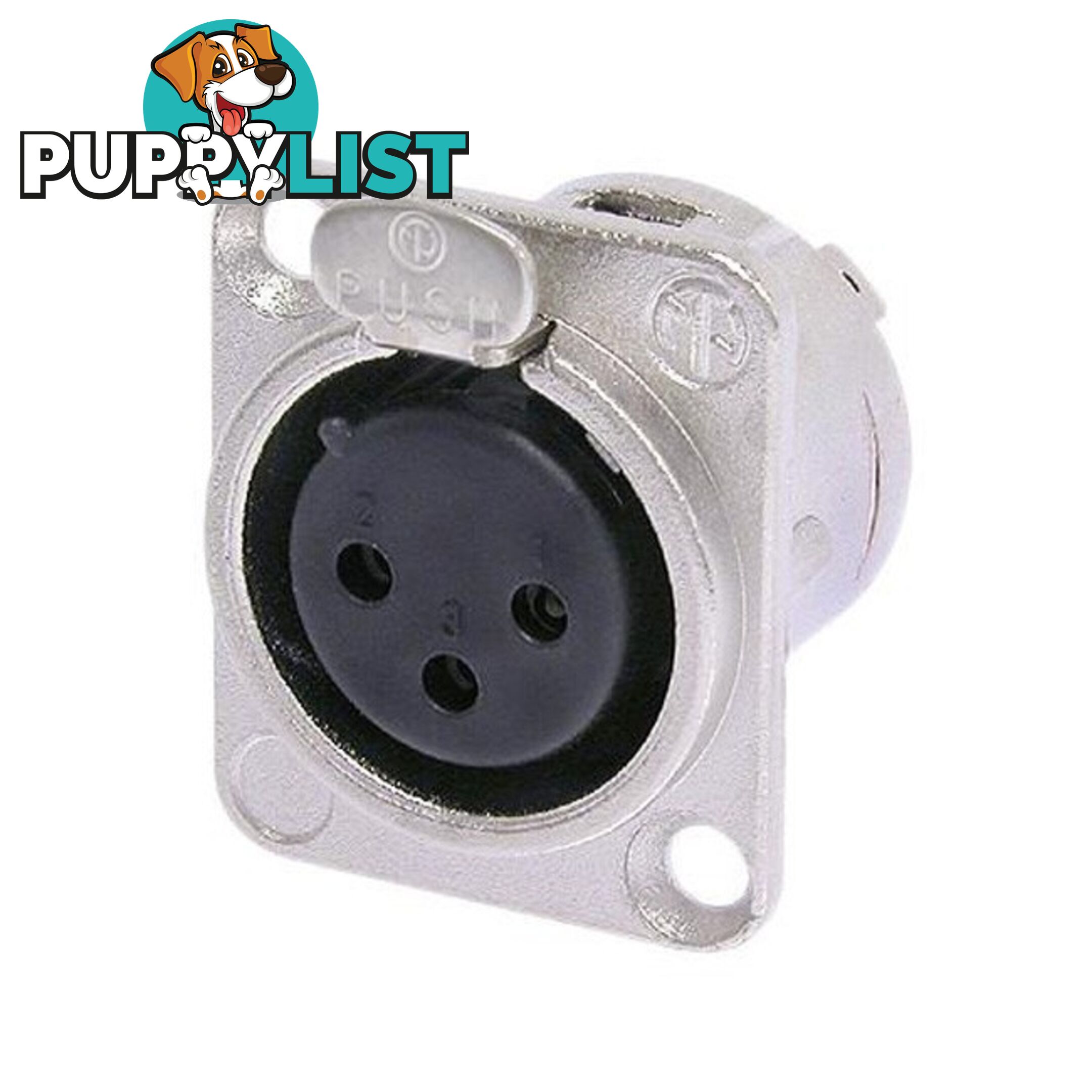 PD5680 3 PIN PANEL XLR SOCKET NEUTRIK